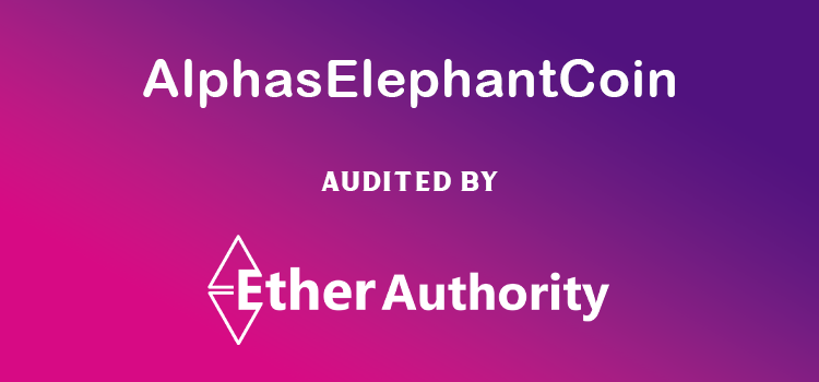  AlphasElephantCoin Token Smart Contract Audit